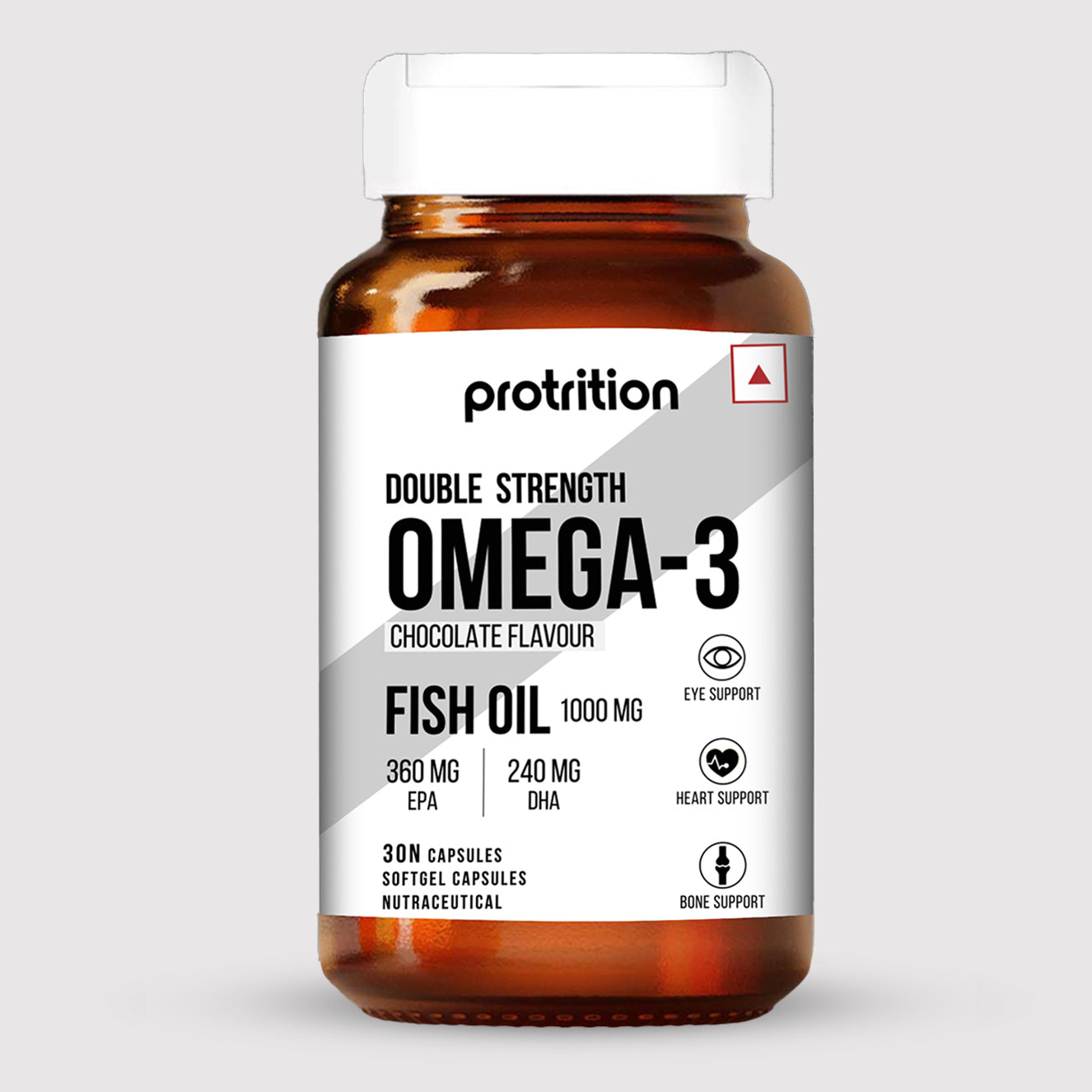 Omega-3 Fish Oil Double Strength, 360 mg EPA & 240 mg DHA, 1000mg, Chocolate, 30 Capsules