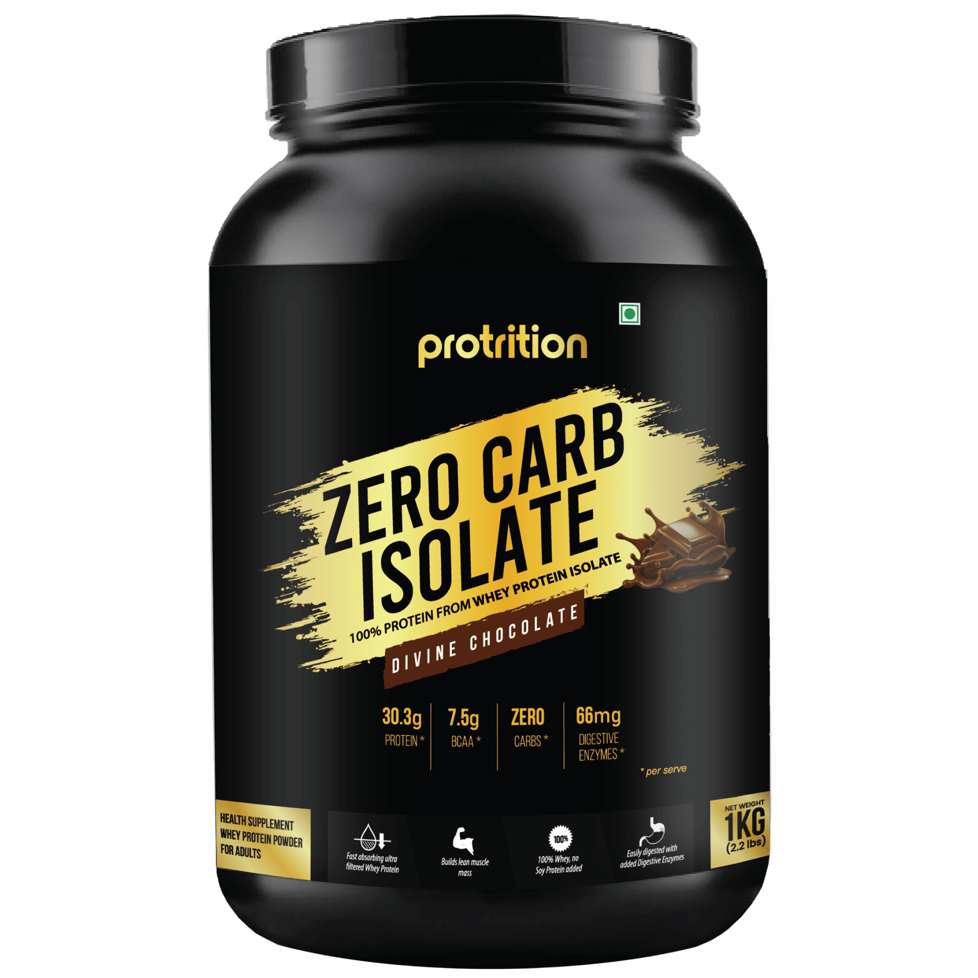 Low Carb Whey Protein Powder Chocolate 1kg For Muscle Growth Zero Carb Ideal for Bodybuilding Supports Muscle Recovery